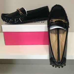 Just Fab patent leather driving moccasins